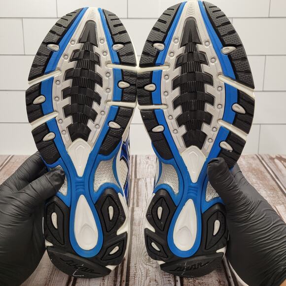 ASICS Men’s TQ8F4 Size 11 White Blue Athletic Running Training Sneakers Preowned - Picture 7 of 9